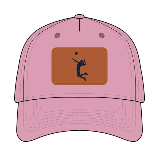 Volleyball Chick Baseball Cap with Leather Patch