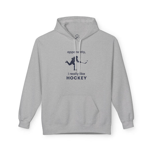 apparently, i really like hockey - Hockey Hoodie