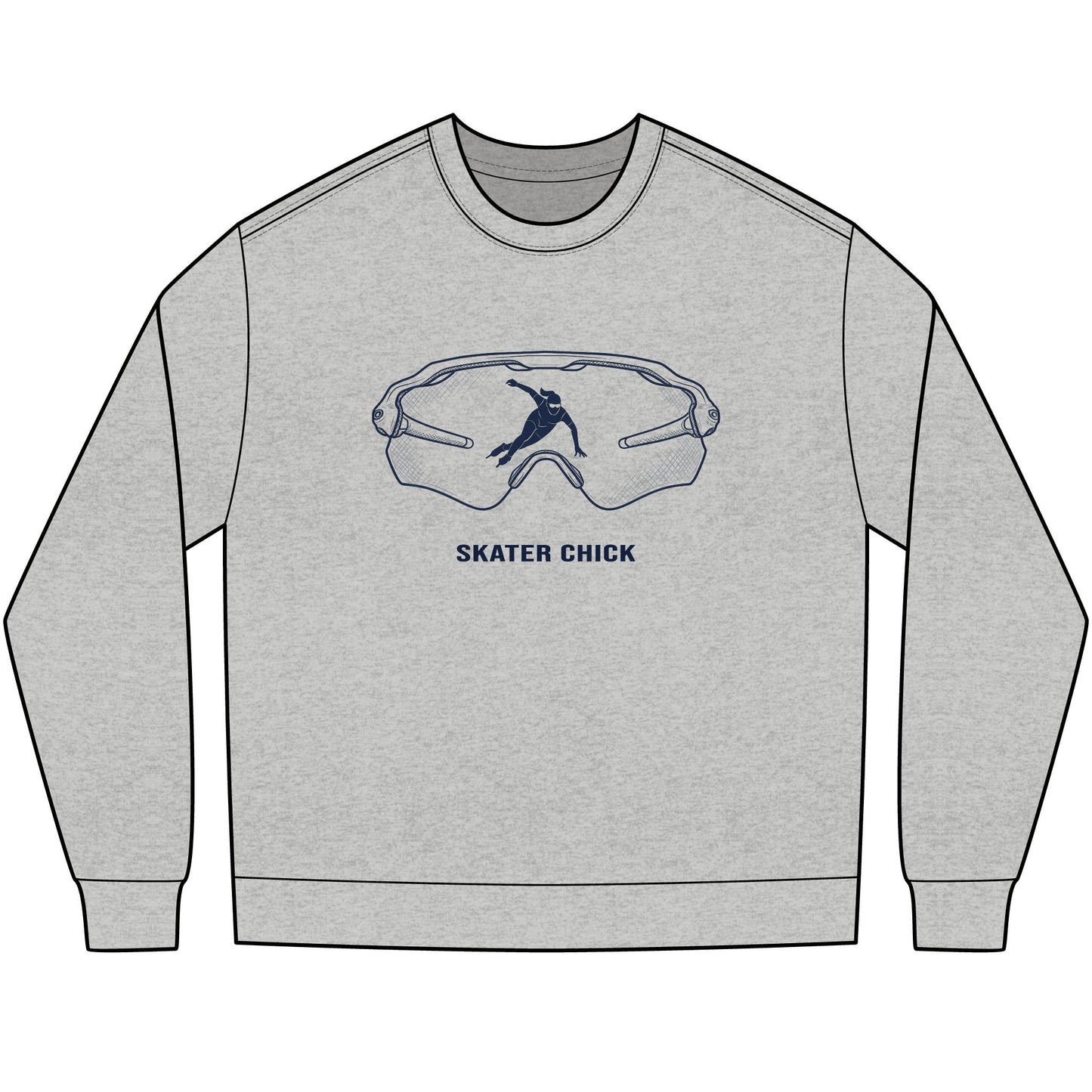 SOLO SKATING CHICK - Speed Skater Long Sleeve