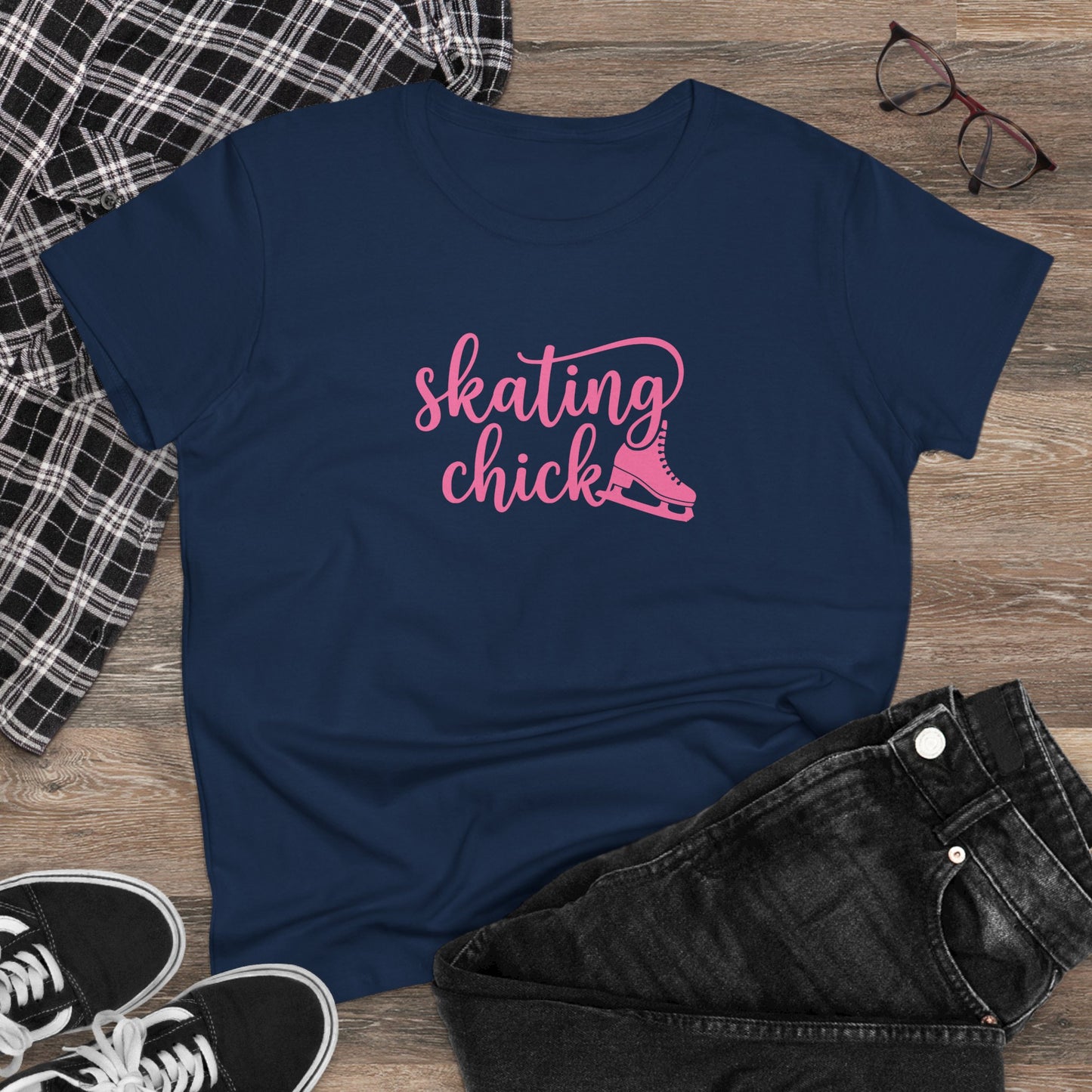 Skating Chick (script) - Skating T shirt