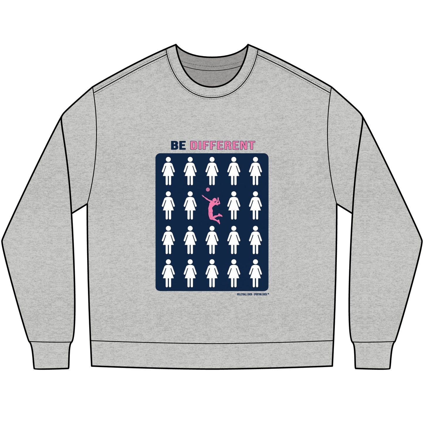 Be Different Long Sleeve Tee — Volleyball Chick
