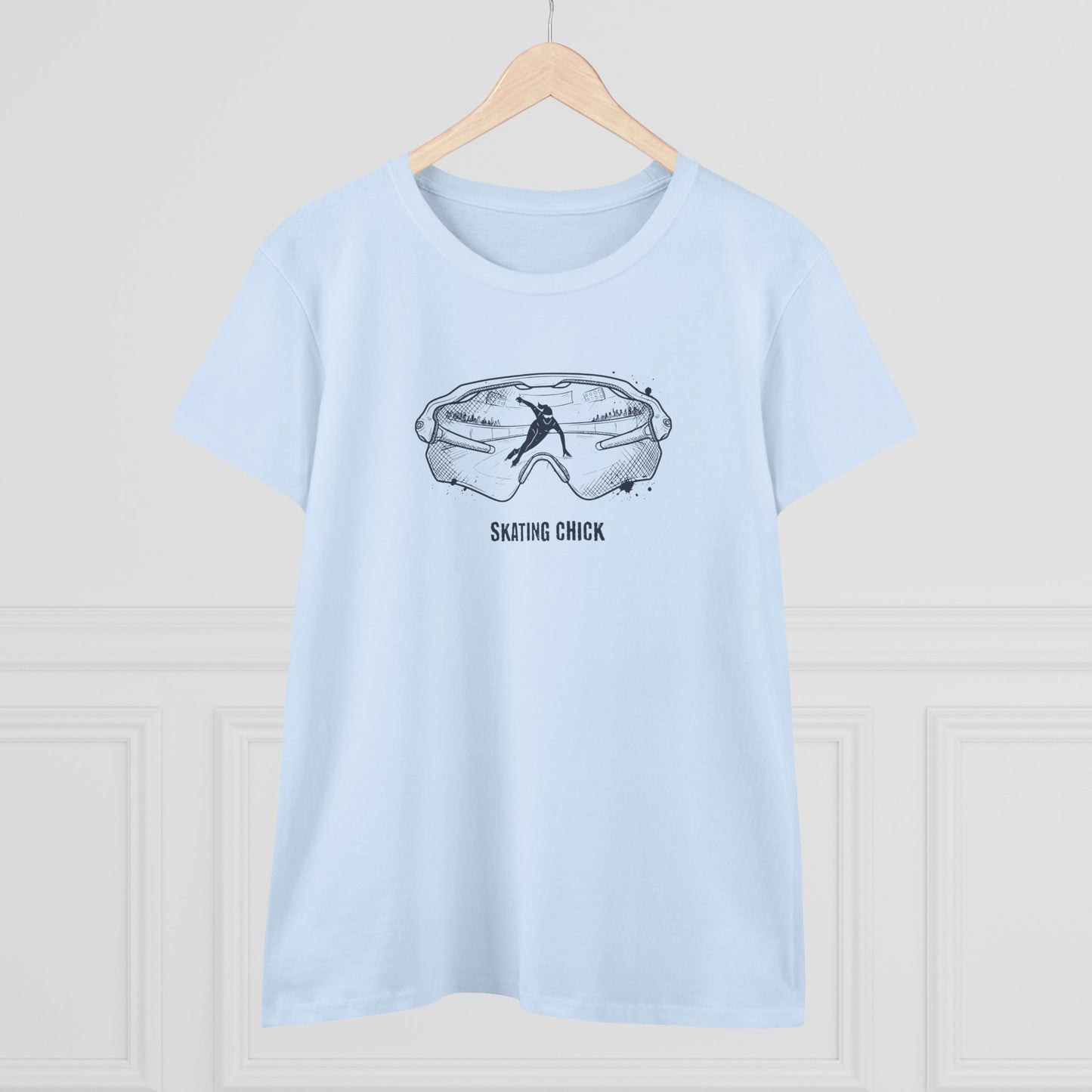 GLASSES SKATING CHICK - Speed Skater T
