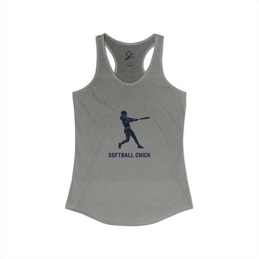 Softball Chick - Softball Racer Back Tank