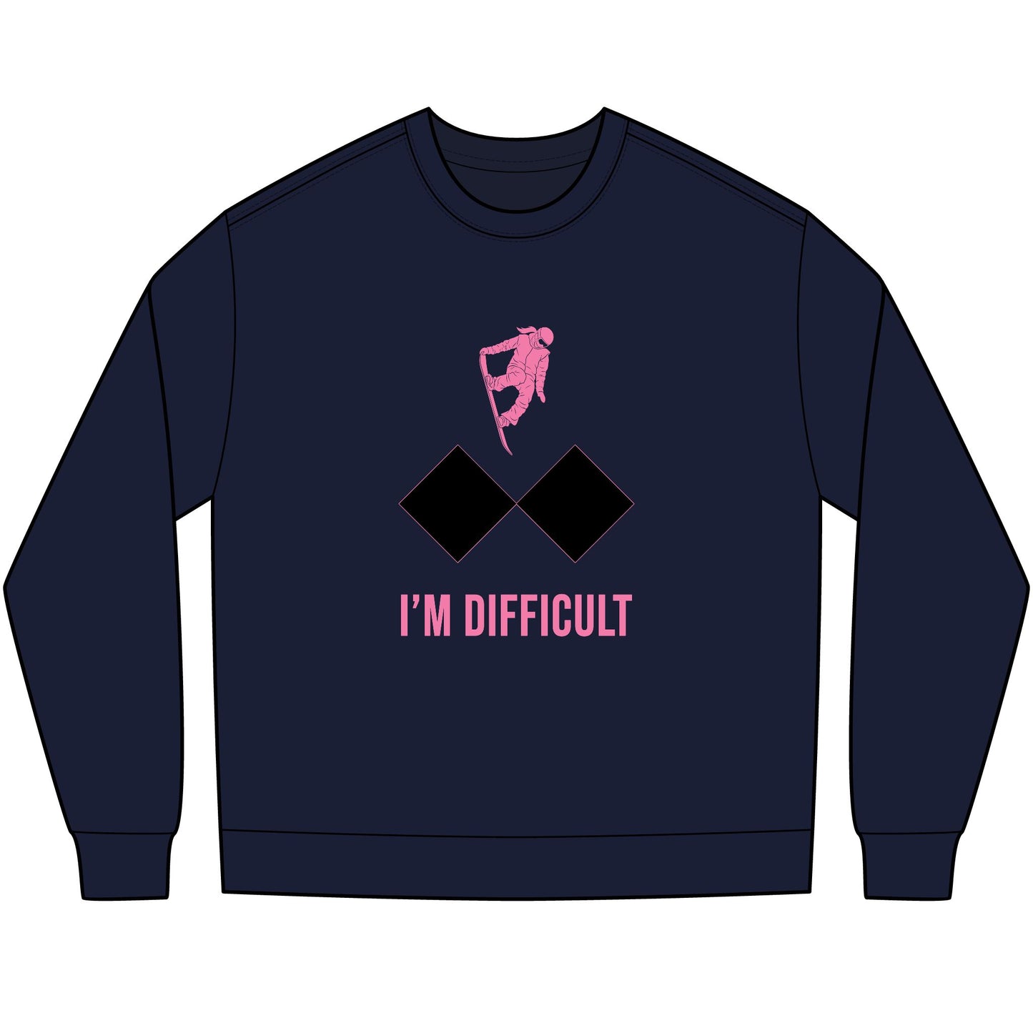 I'M DIFFICULT - Snowboard long sleeve