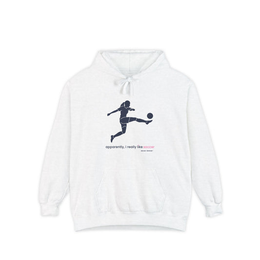 apparently i really like soccer - Hoodie (blue)