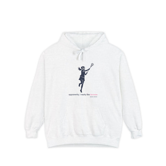 apparently i really like lacrosse - Hoodie (blue)