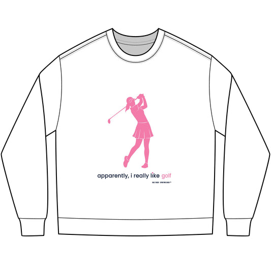 apparently, i really like golf - long sleeve (pink)