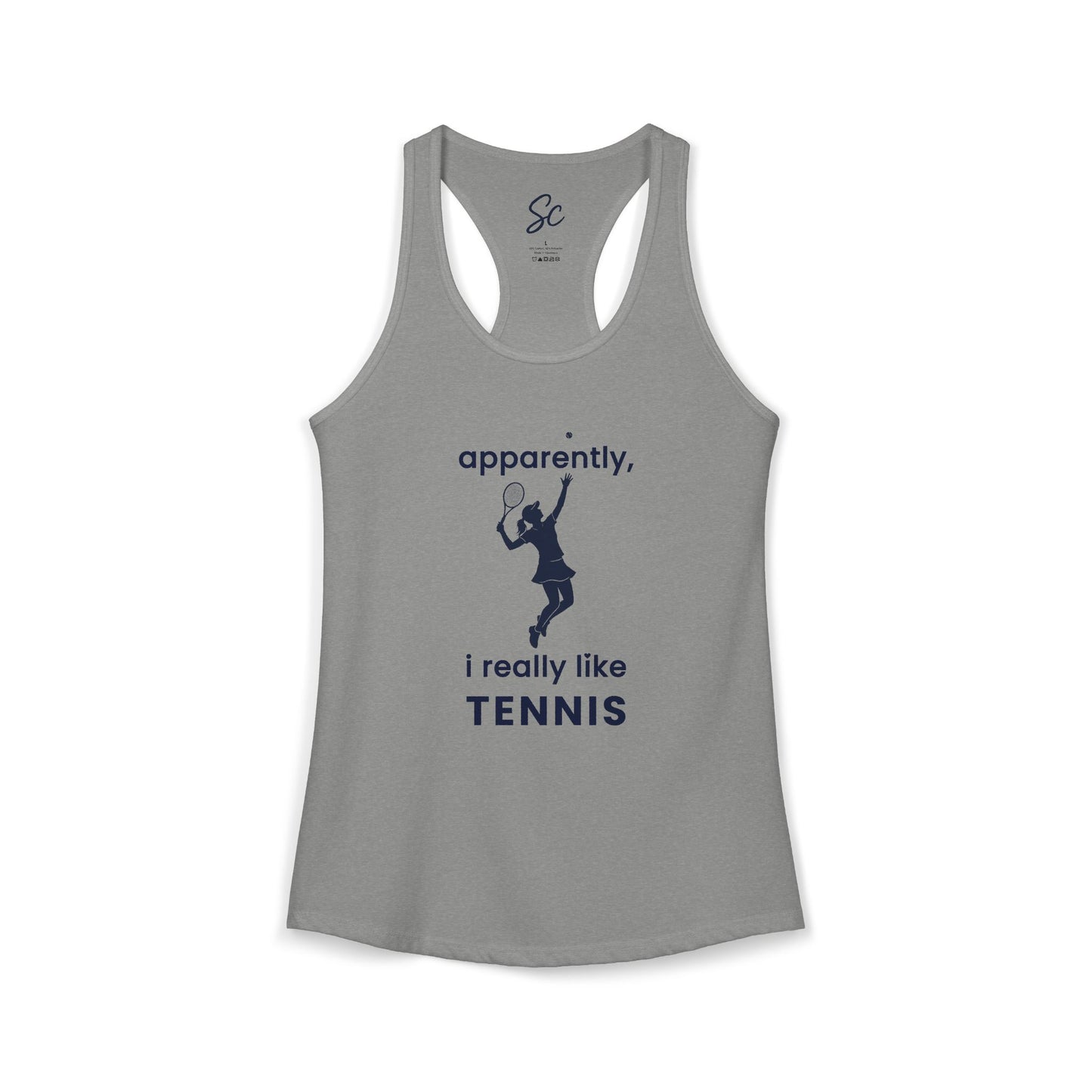 apparently, i really like tennis - Tennis Racer Back Tank