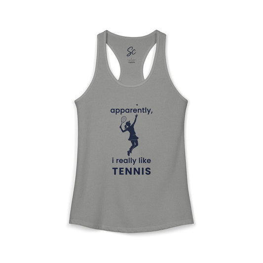 apparently, i really like tennis - Tennis Racer Back Tank