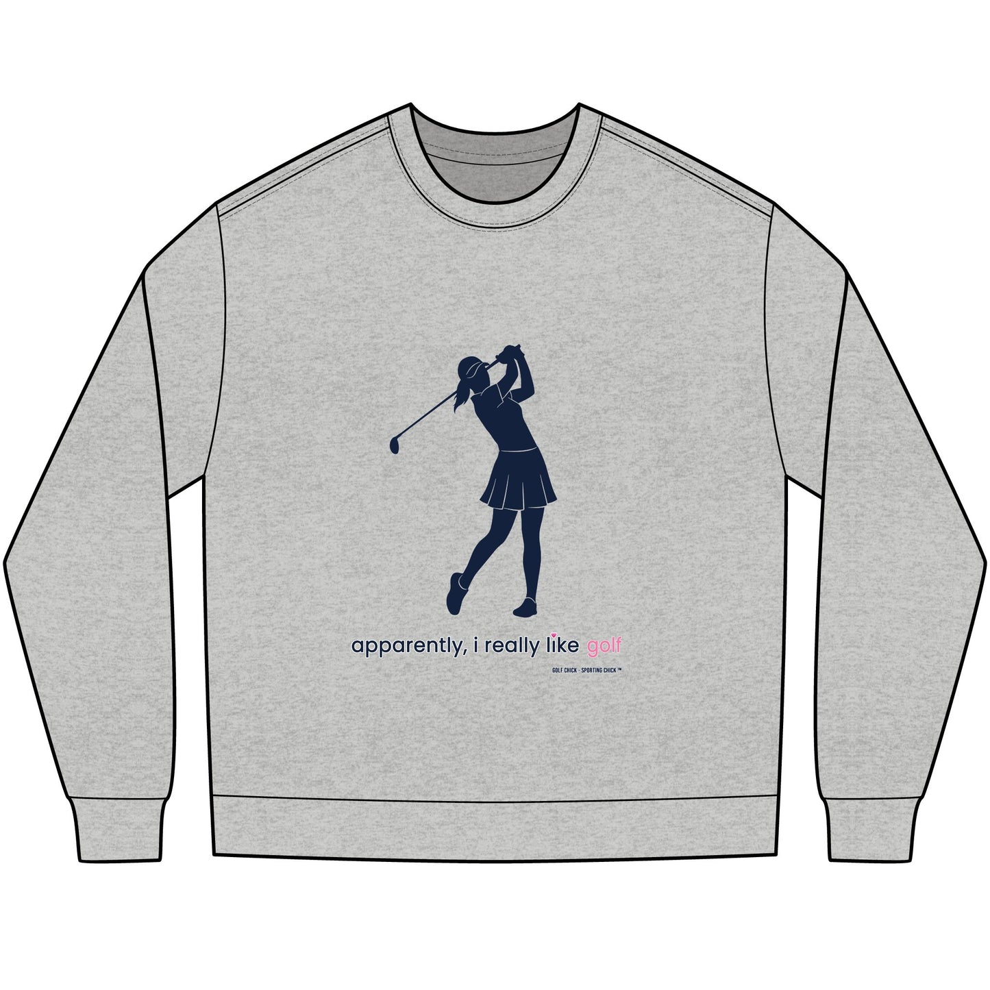 apparently, i really like golf - long sleeve (blue)