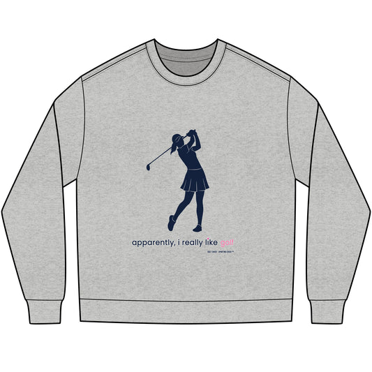 apparently, i really like golf - long sleeve (blue)