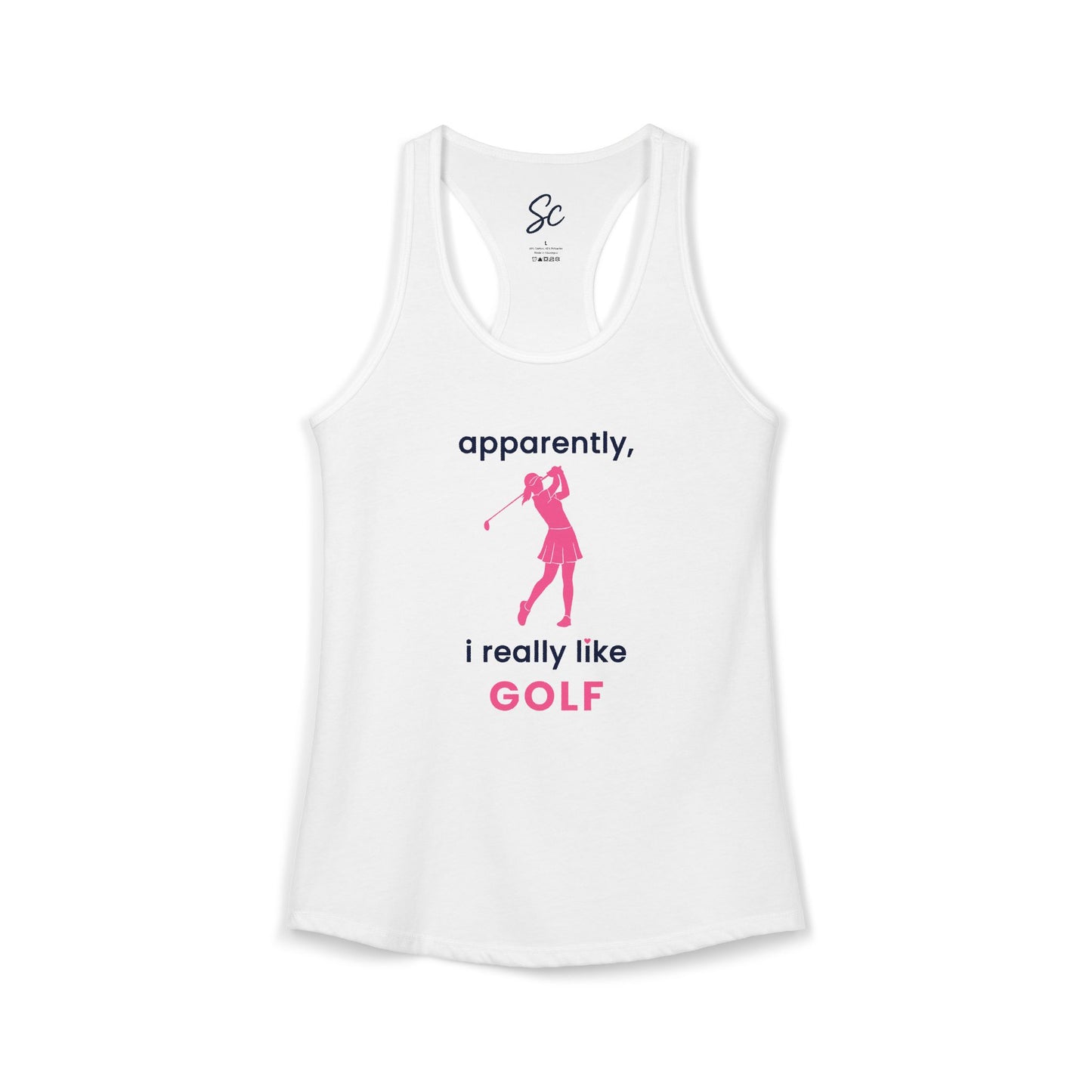 apparently, i really like golf - Golf Racer Back Tank