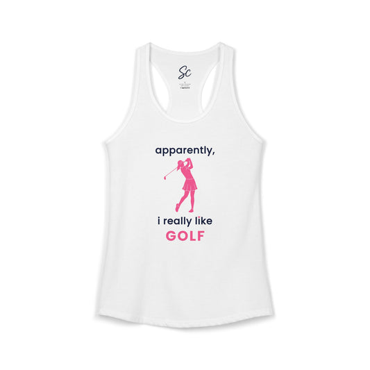 apparently, i really like golf - Golf Racer Back Tank