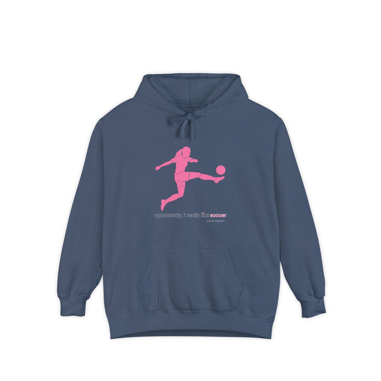apparently i really like soccer - Hoodie (pink)