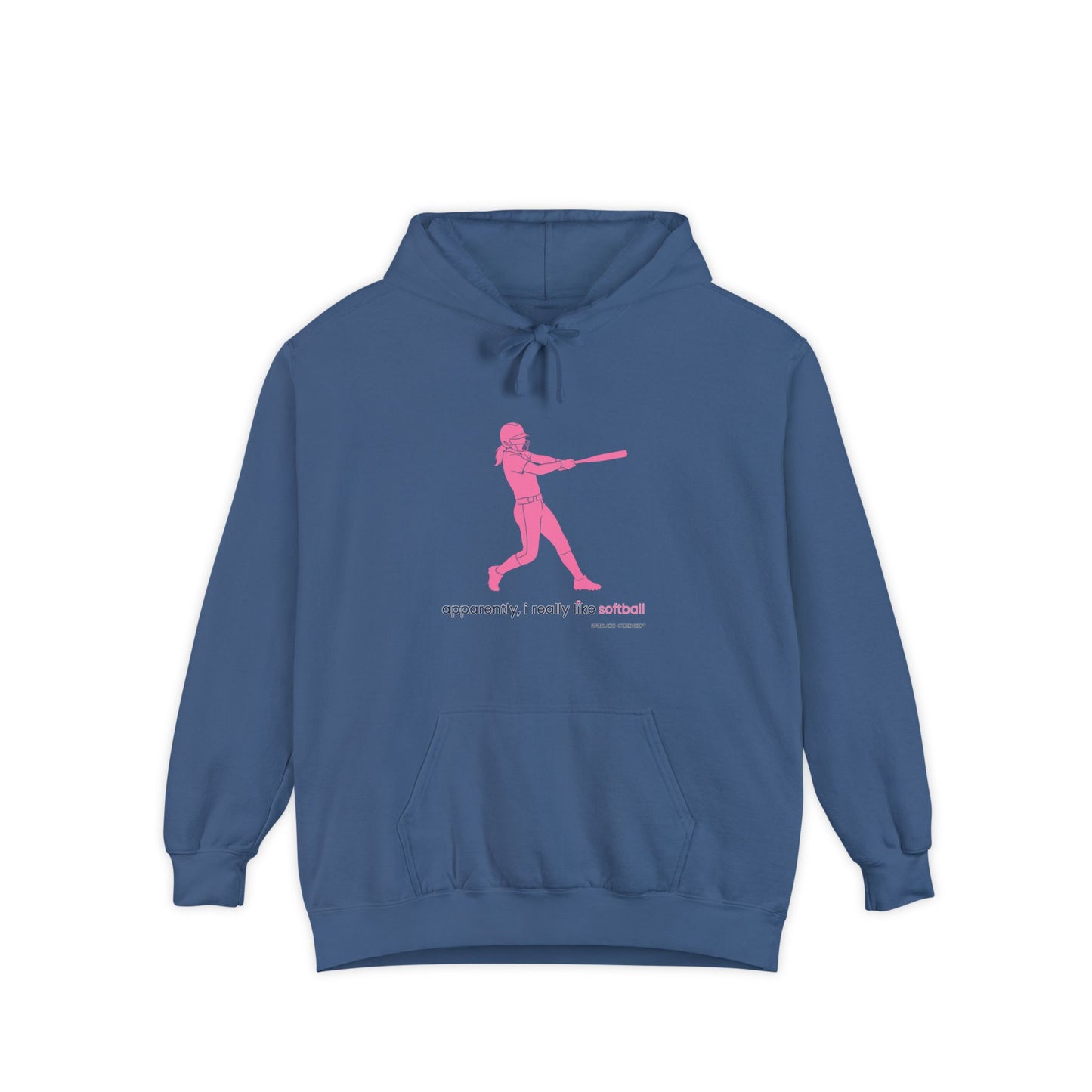 apparently i really like softball - Hoodie (pink)