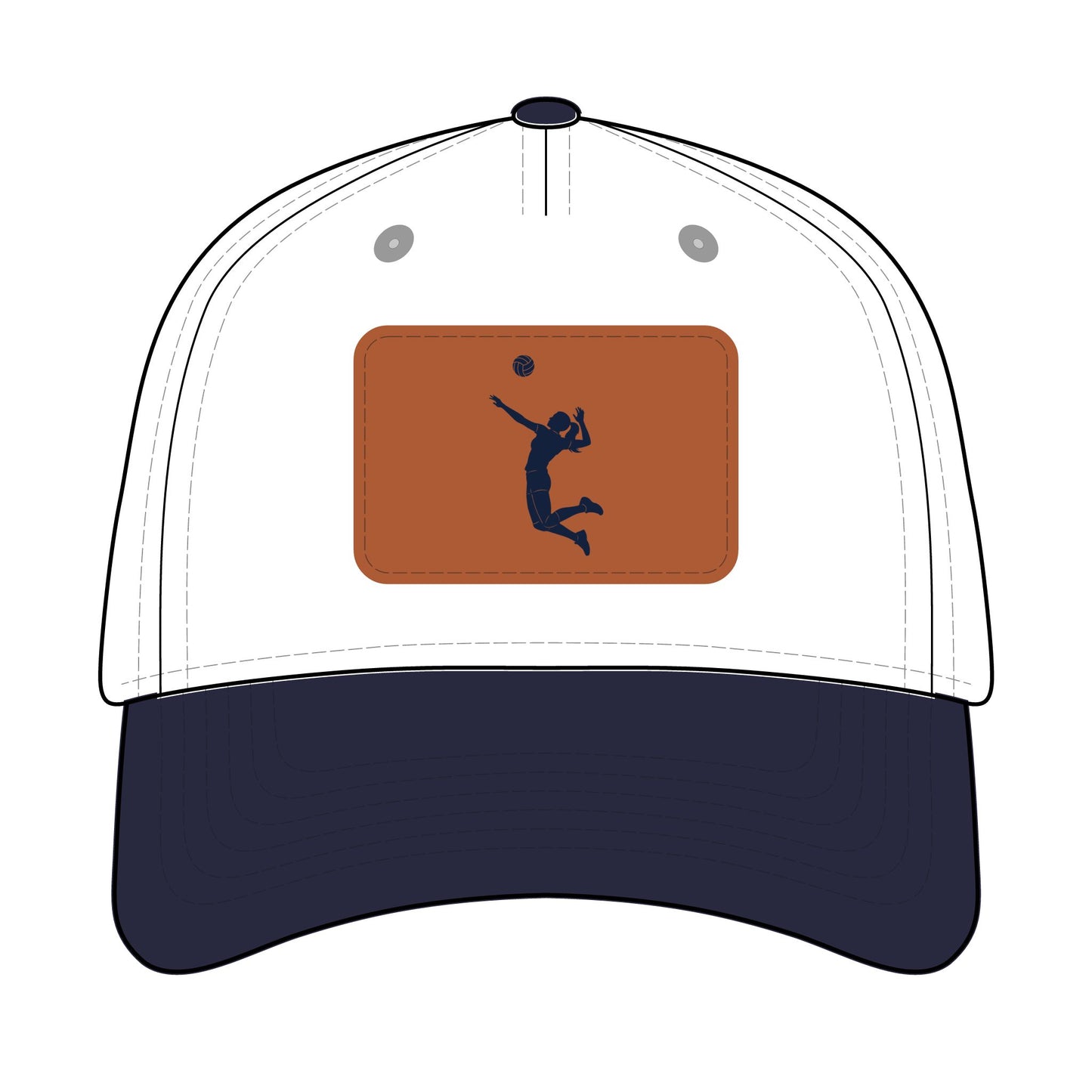 Volleyball Chick  Baseball Cap with Leather Patch