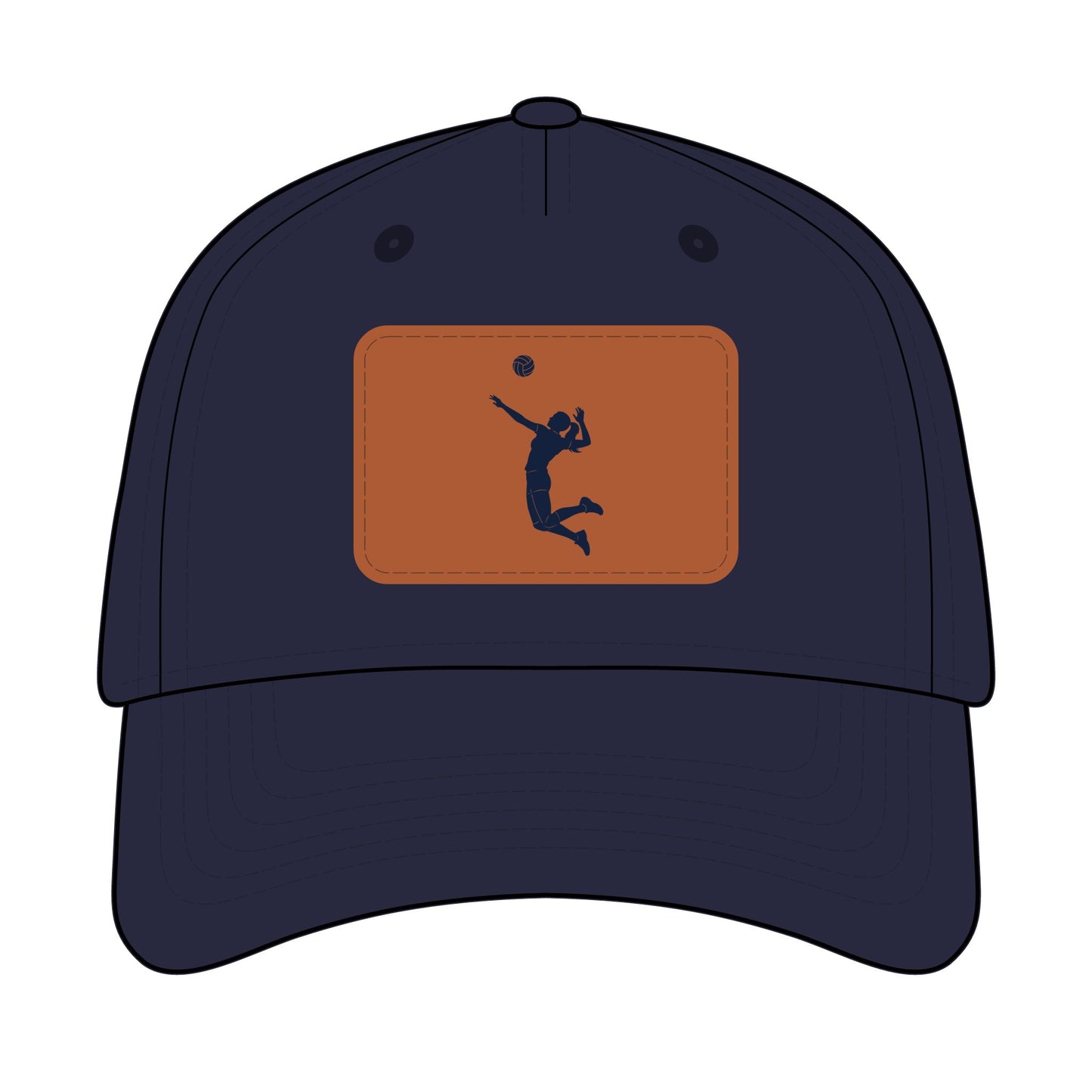 Volleyball Chick  Baseball Cap with Leather Patch