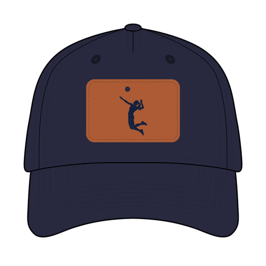 Volleyball Chick  Baseball Cap with Leather Patch