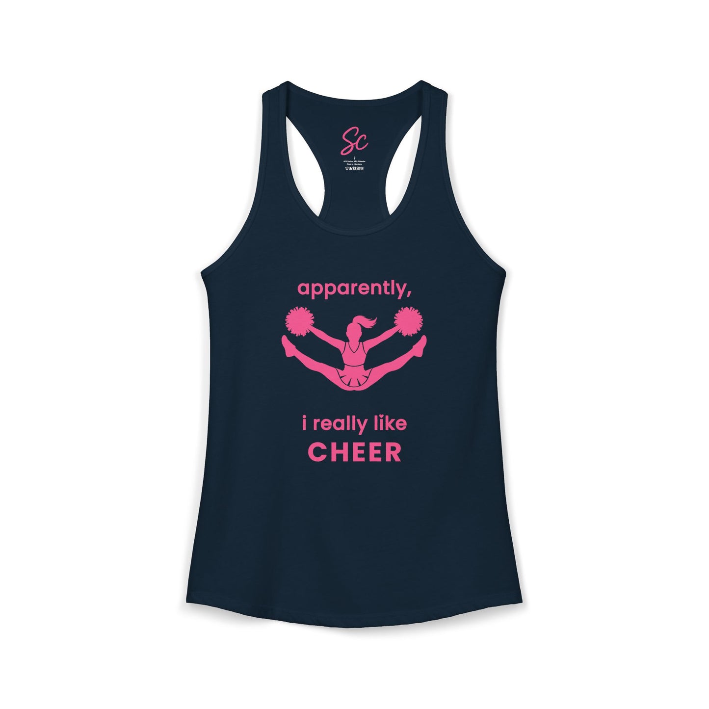 apparently, i really like cheer - Cheer Racer Back Tank