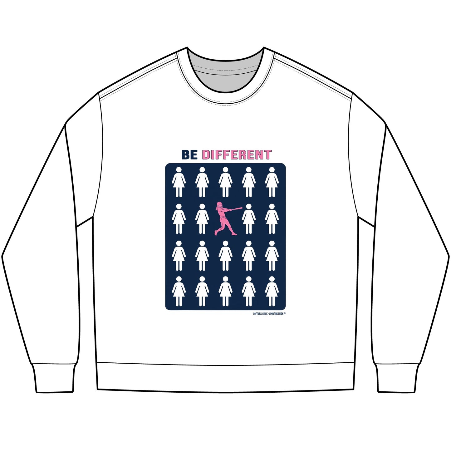 Be Different Long Sleeve Tee — Softball Chick