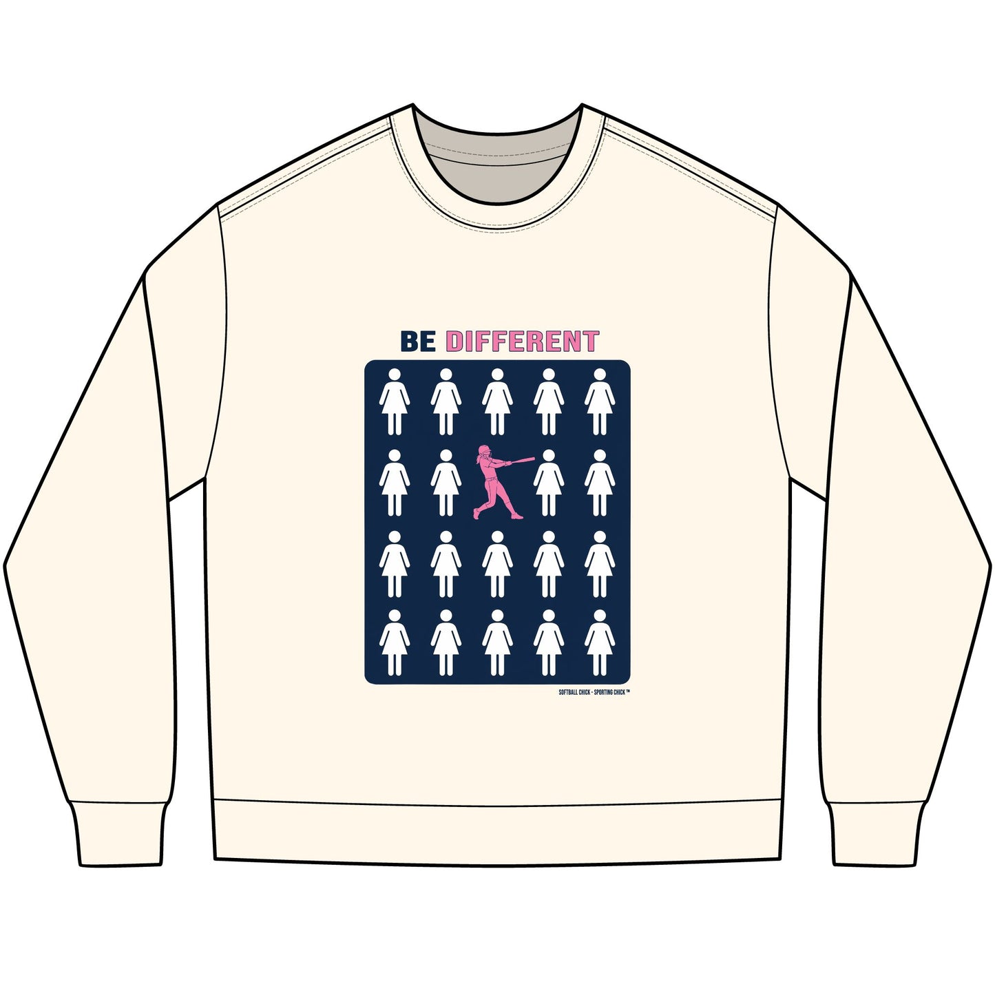 Be Different Long Sleeve Tee — Softball Chick