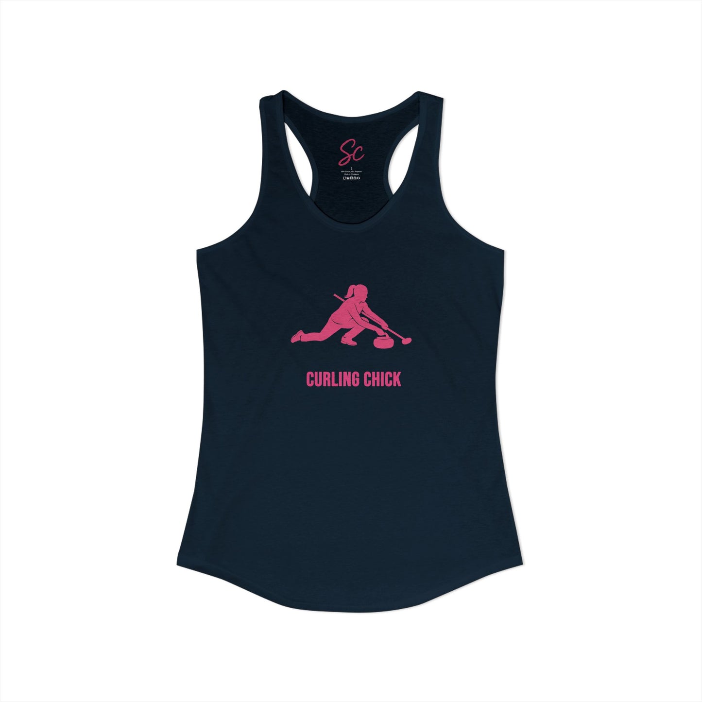 Curling Chick - Curling Racer Back Tank