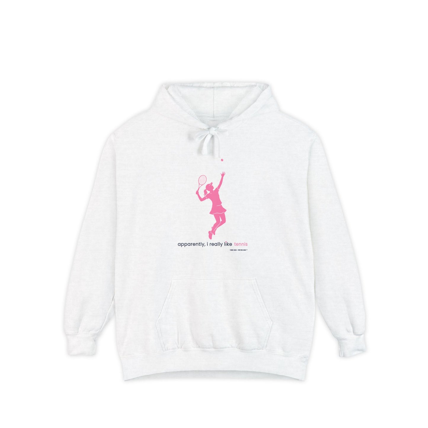 apparently i really like tennis - Hoodie (pink)