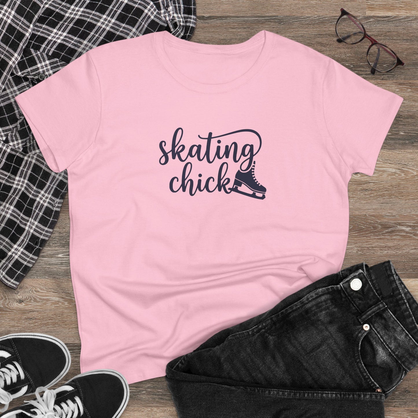 Skating Chick (script) - Skating T shirt