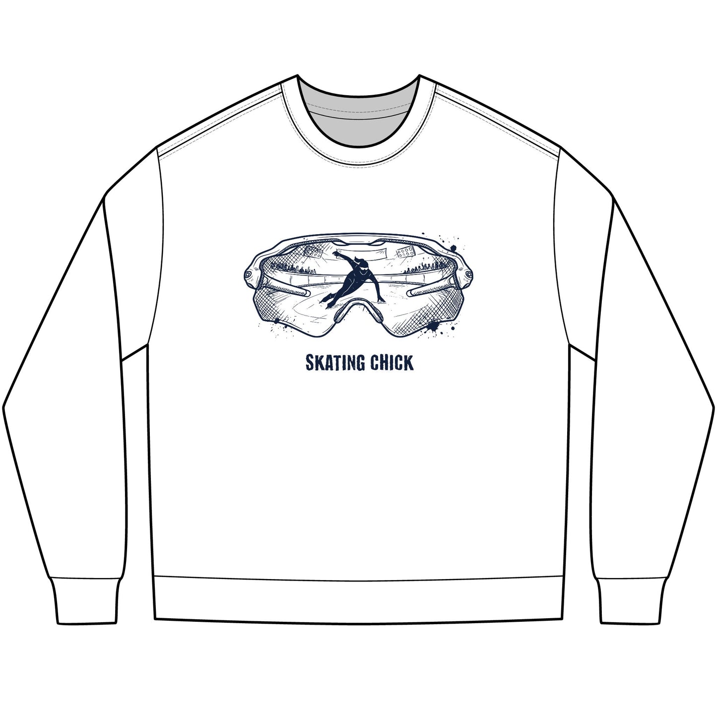 GLASSES SKATING CHICK - Speed Skater Long Sleeve
