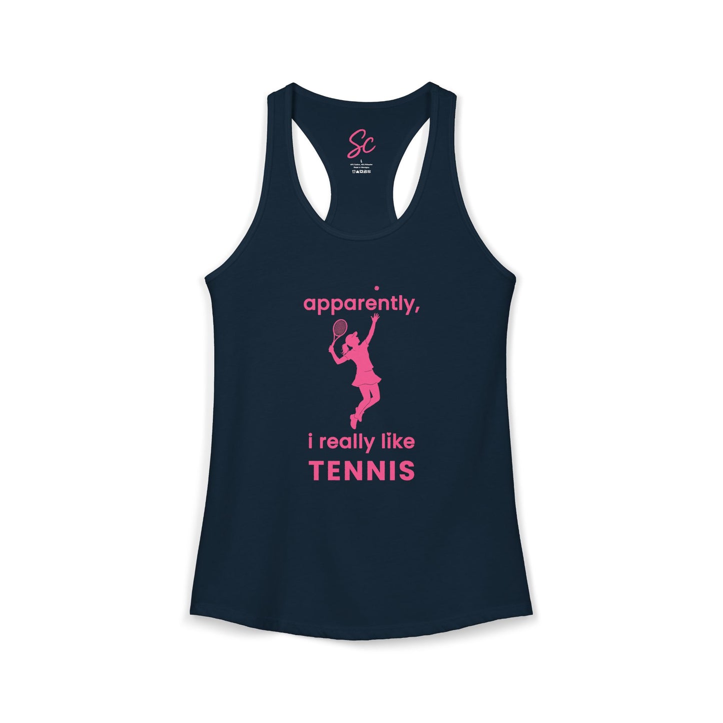 apparently, i really like tennis - Tennis Racer Back Tank