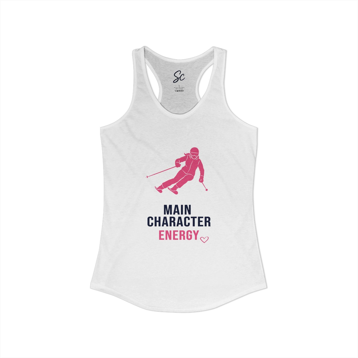 Main Character Energy - Ski Racer Back Tank