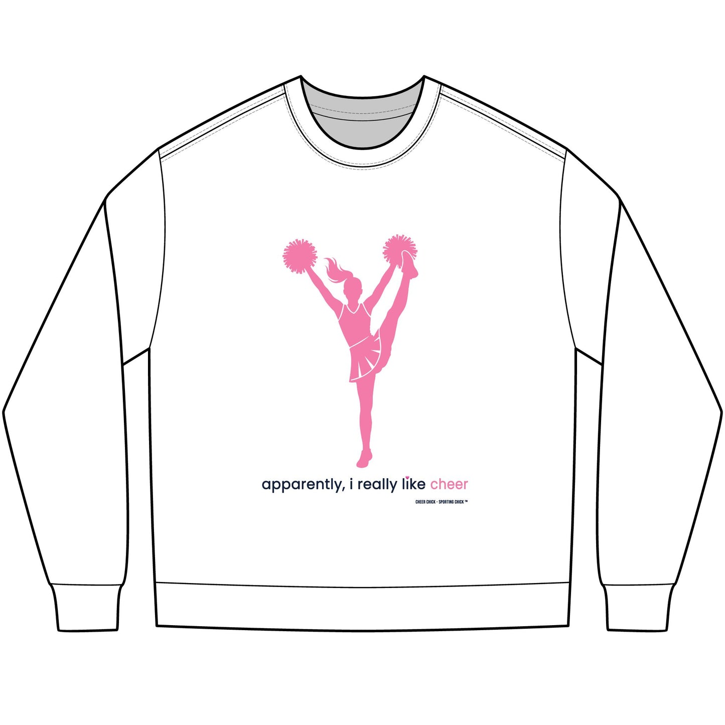 apparently, i really like cheer - long sleeve (pink)