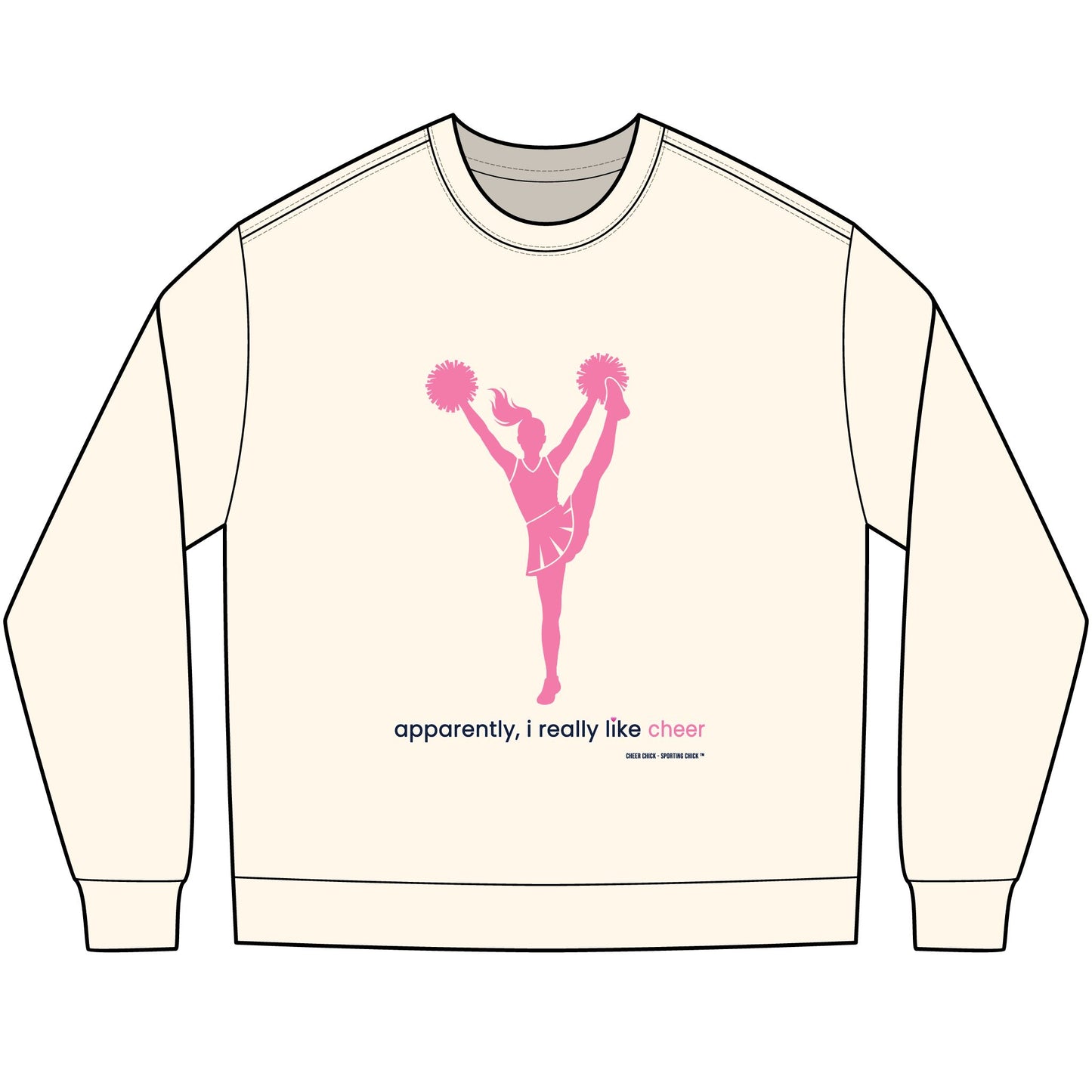 apparently, i really like cheer - long sleeve (pink)