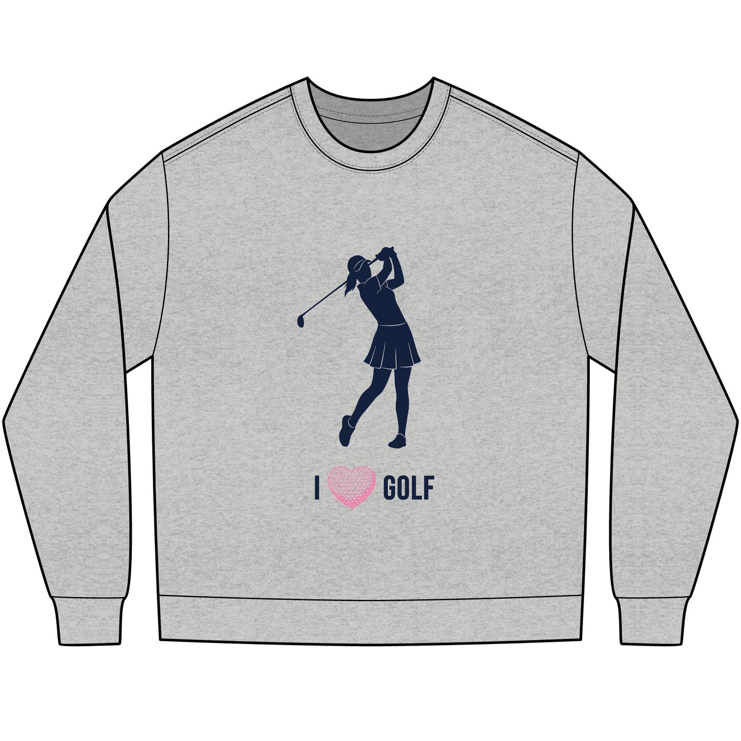 I heart Golf - long sleeve T