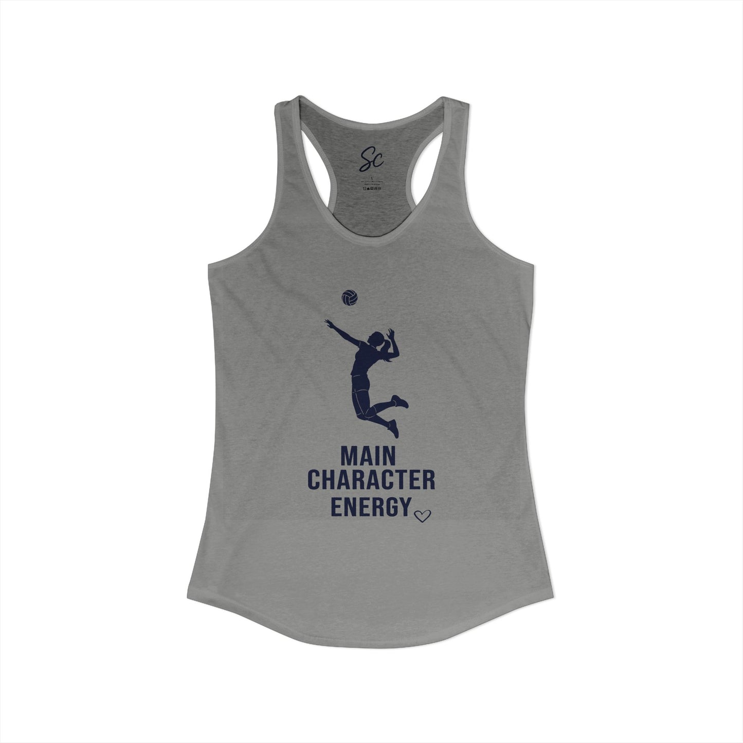 Main Character Energy - Volleyball Racer Back Tank