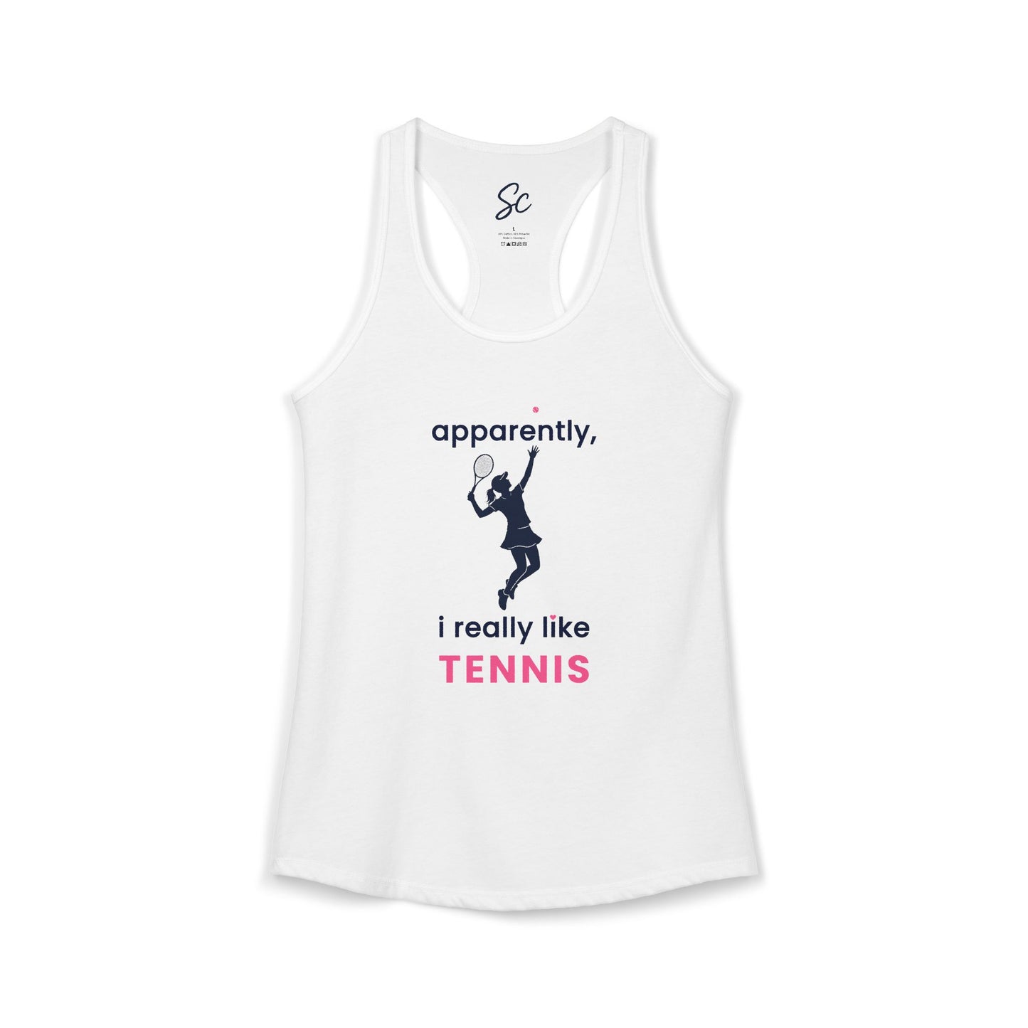 apparently, i really like tennis - Tennis Racer Back Tank