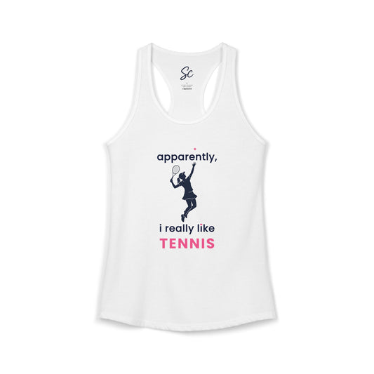 apparently, i really like tennis - Tennis Racer Back Tank