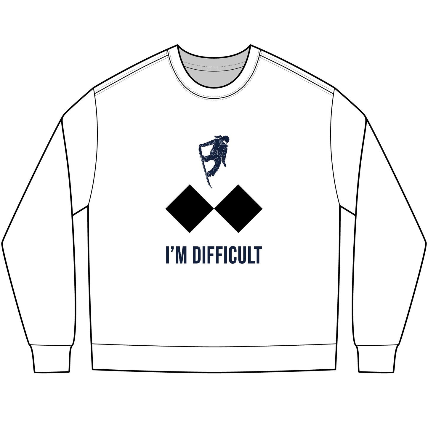 I'M DIFFICULT -  Snowboard long sleeve