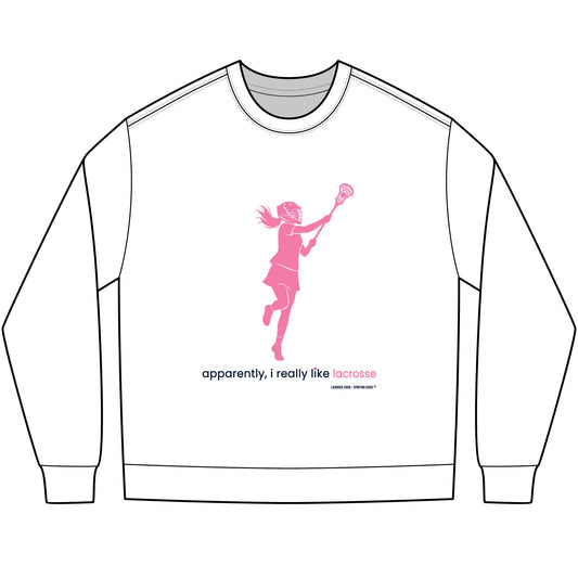 apparently, i really like lacrosse - long sleeve (pink)