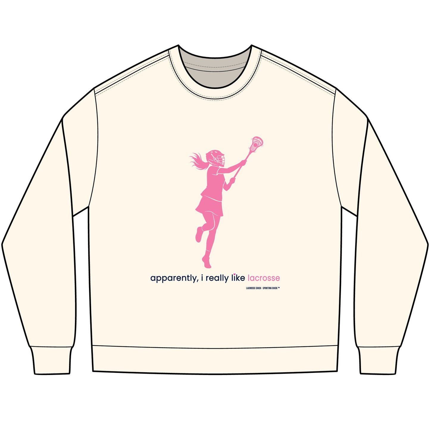apparently, i really like lacrosse - long sleeve (pink)