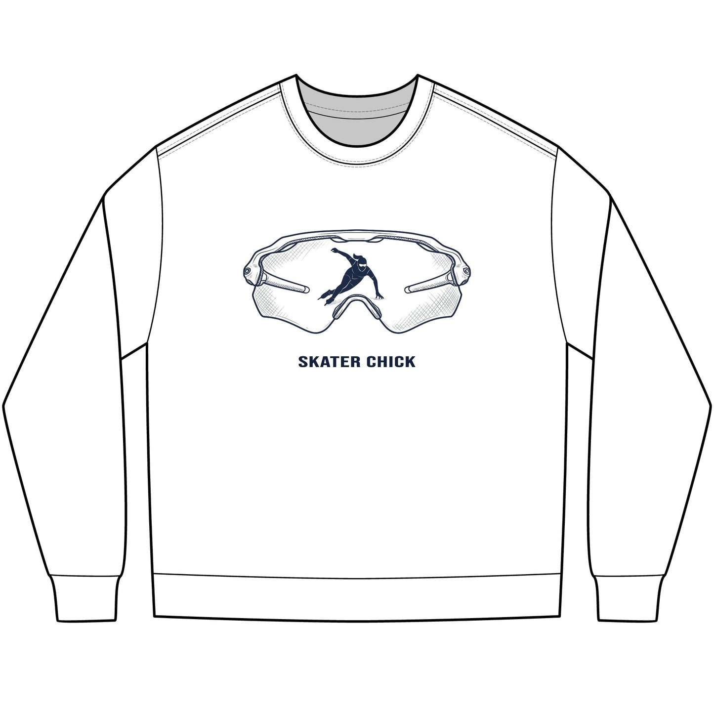 SOLO SKATING CHICK - Speed Skater Long Sleeve