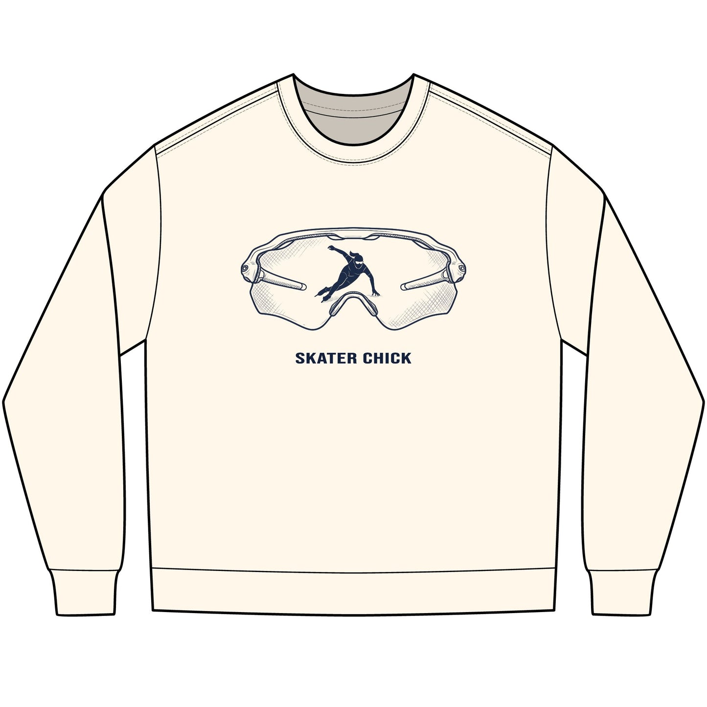 SOLO SKATING CHICK - Speed Skater Long Sleeve