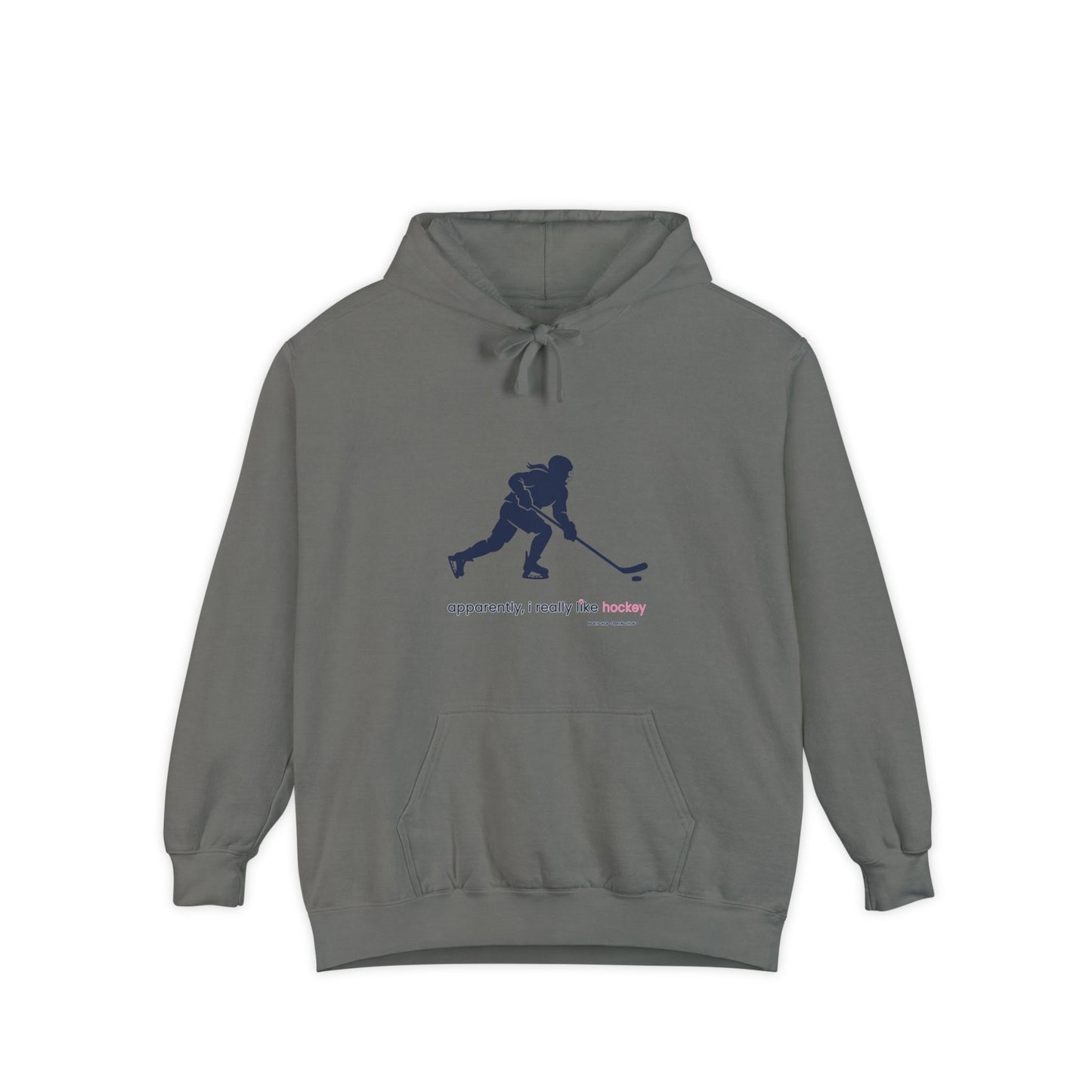 apparently i really like hockey - Hoodie (blue)