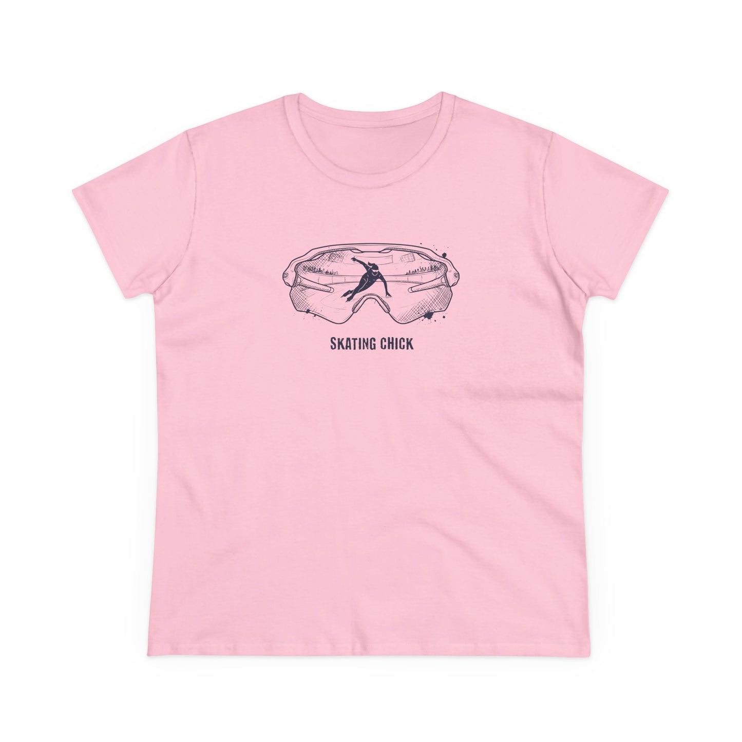 GLASSES SKATING CHICK - Speed Skater T