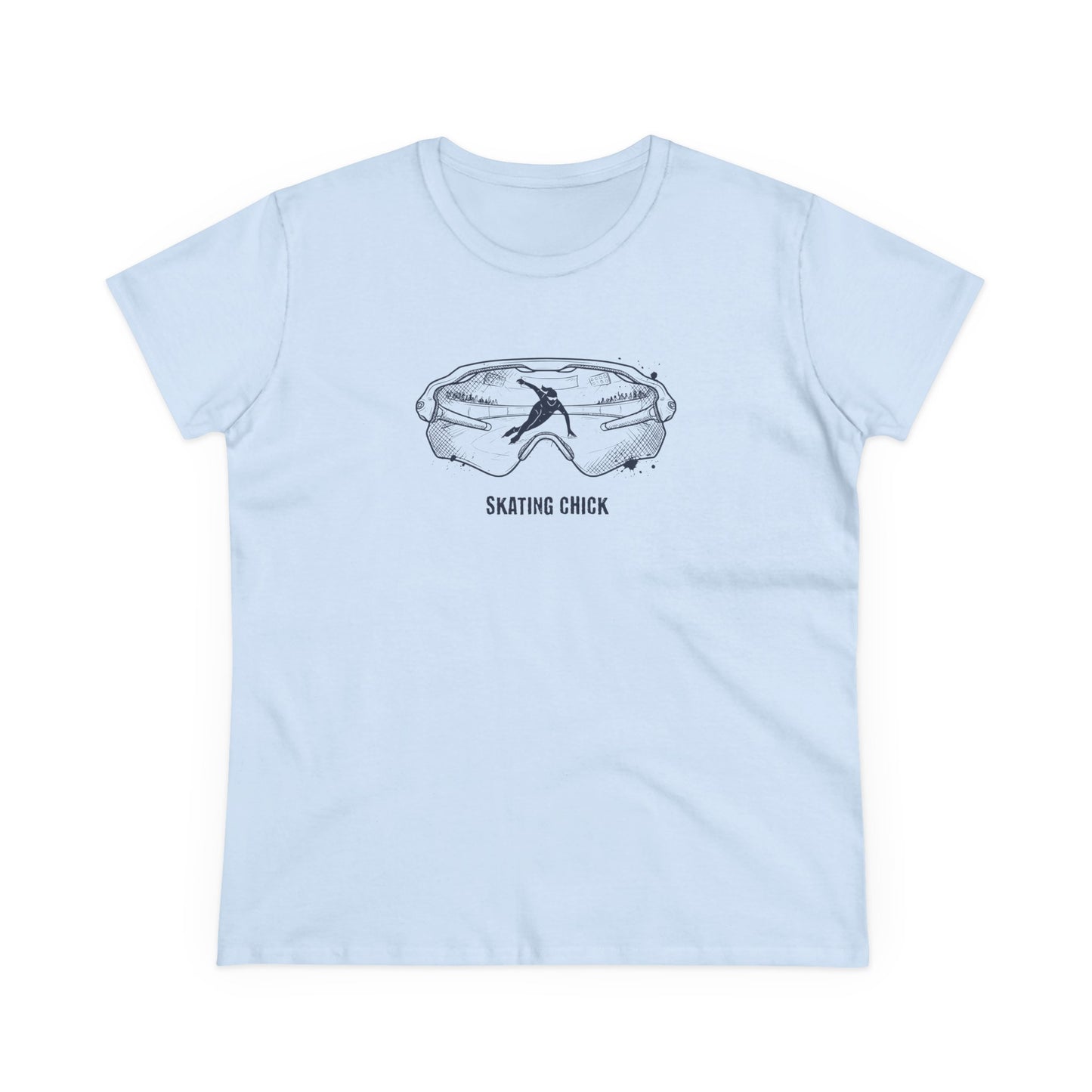 GLASSES SKATING CHICK - Speed Skater T