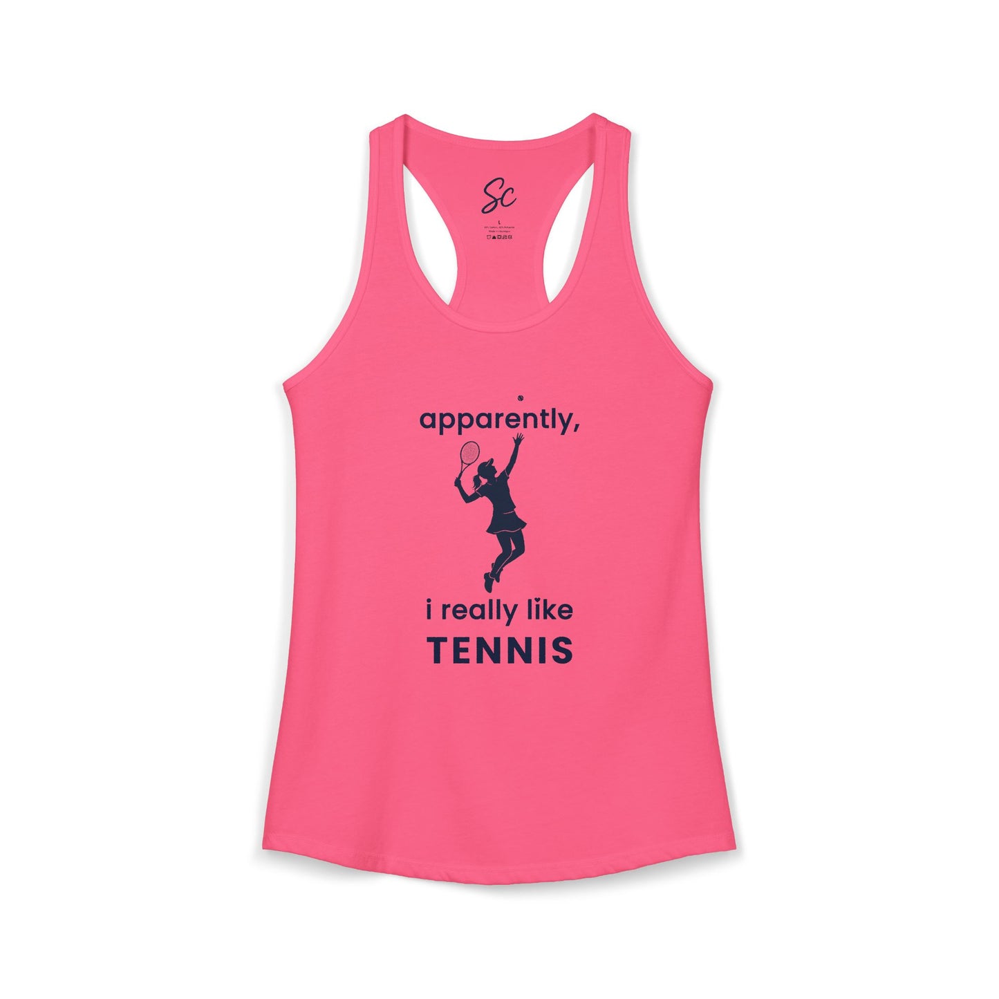 apparently, i really like tennis - Tennis Racer Back Tank