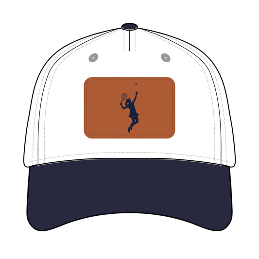 Tennis Chick  Baseball Cap with Leather Patch