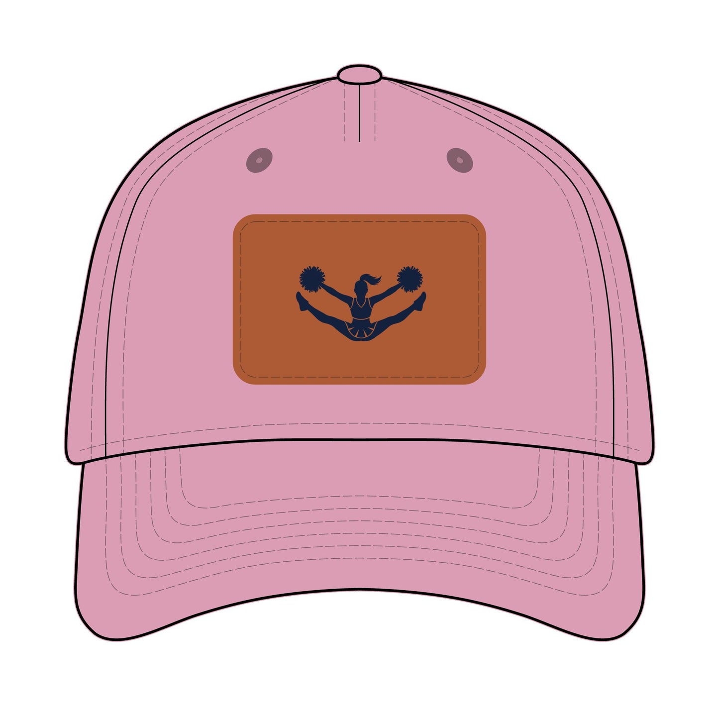 Cheer Chick  Baseball Cap with Leather Patch
