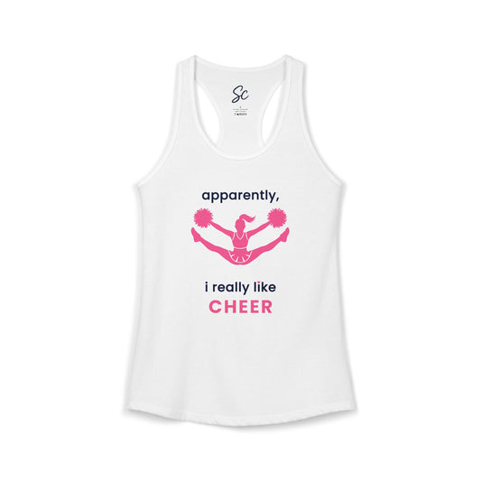 apparently, i really like cheer - Cheer Racer Back Tank