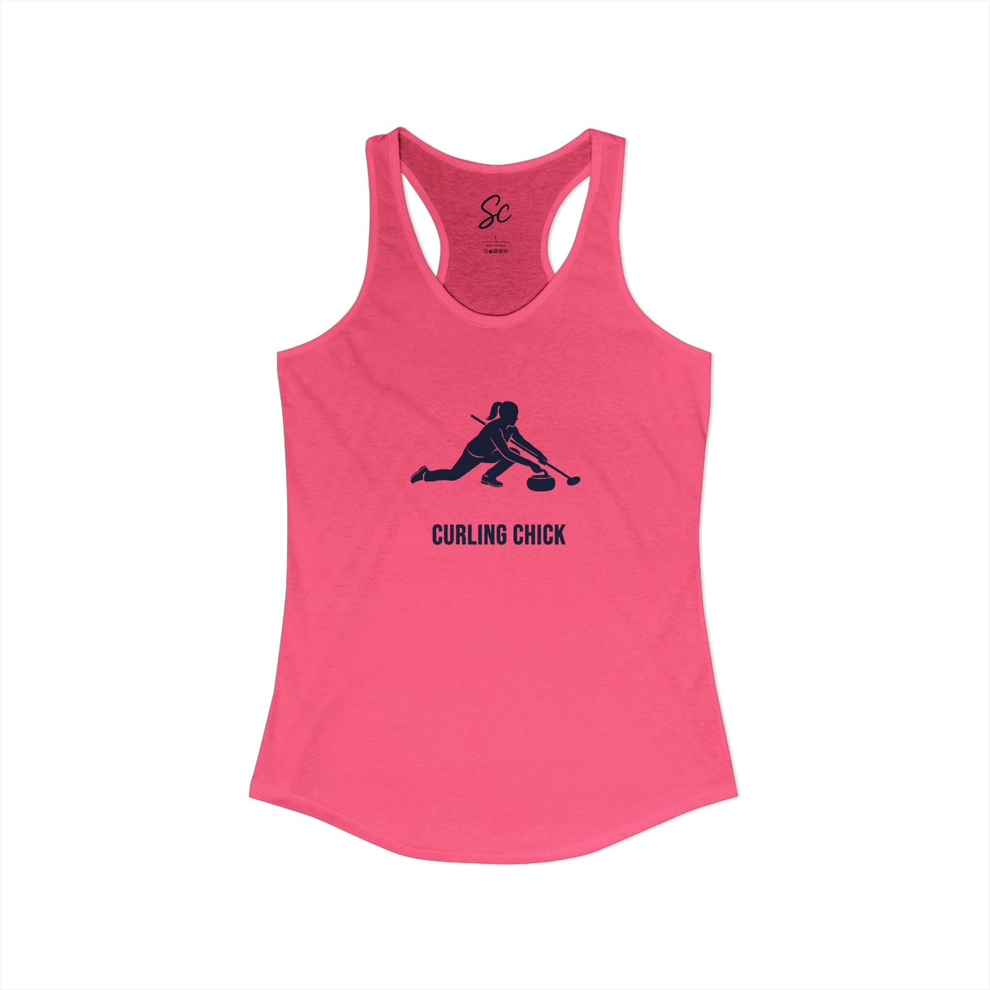 Curling Chick - Curling Racer Back Tank